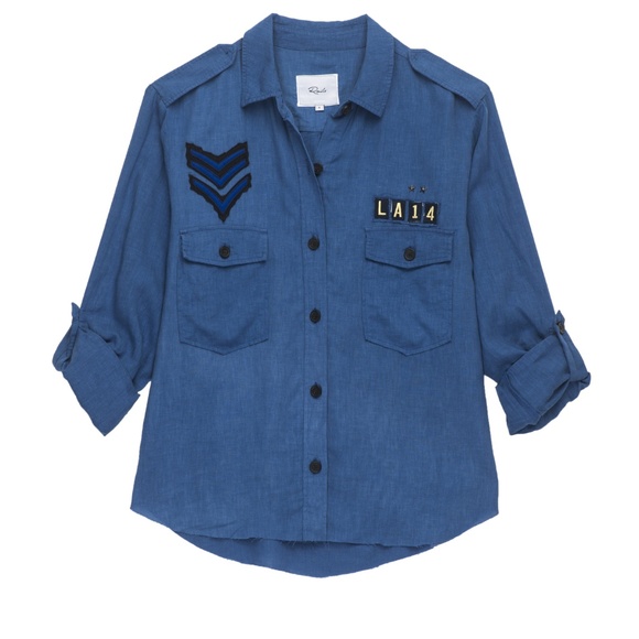 Rails Rare Military Shirt Oversized Patches - Picture 2 of 8